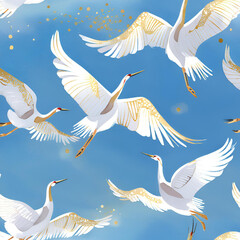 seamless pattern with birds