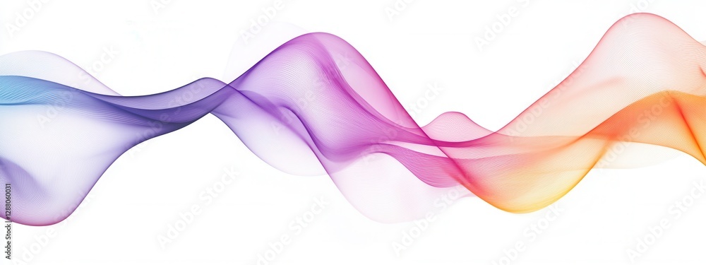 Poster colorful abstract waves of light flowing smoothly in a dynamic and artistic composition