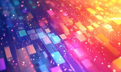 Vibrant Abstract Tech Design, Generative AI