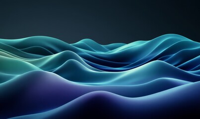 Smooth Blue and Green Gradient, Generative AI
