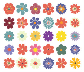 Set of flower icons. Abstract origami flowers. Style for banners, wallpaper, posters, websites, online shopping.Vector illustration design and creative idea,eps 10.