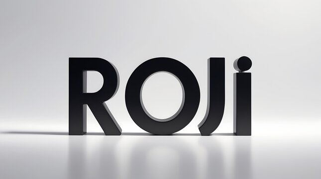 Black typography featuring the letters ROJI on a simple white background