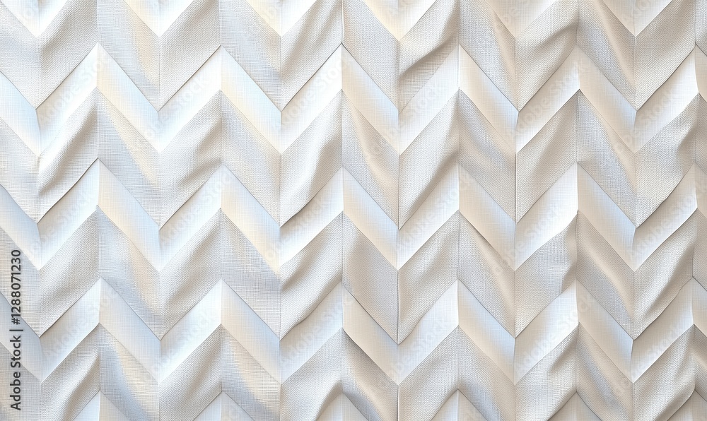 Aufkleber textured white chevron pattern with three-dimensional effect for modern design