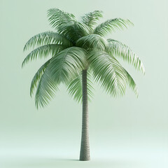 Obraz premium Palm Tree: Graceful Fronds Sway Gently in Breeze