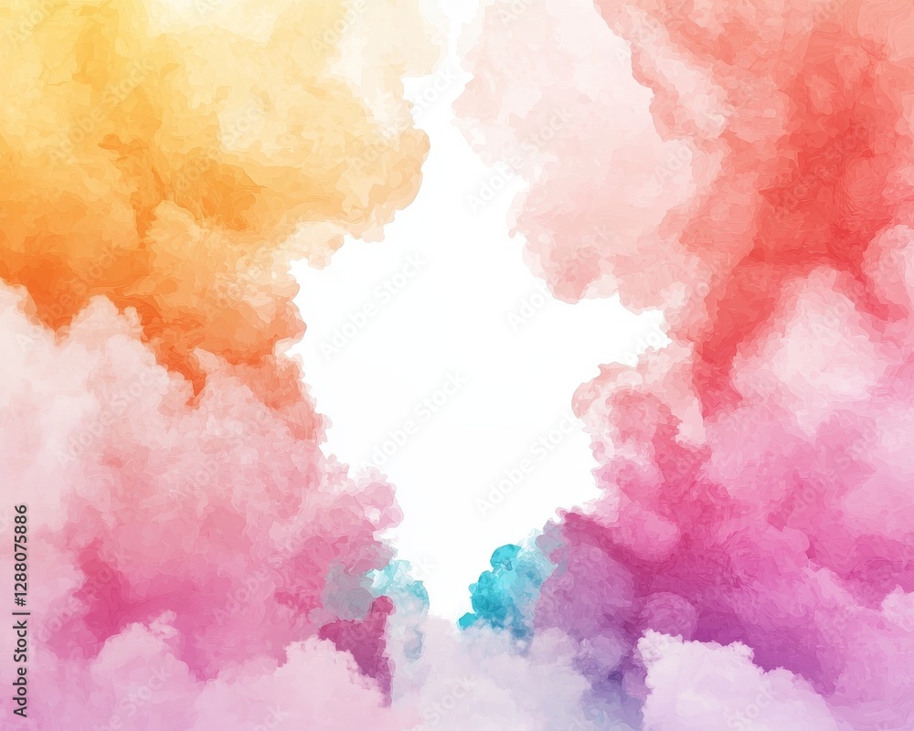 Aufkleber transparent background with a gradient mesh and a futuristic holographic backdrop enhanced by grainy