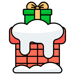 An icon design of gift box