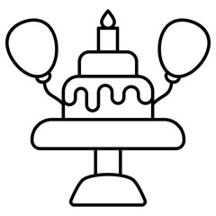 Perfect design icon of birthday cake