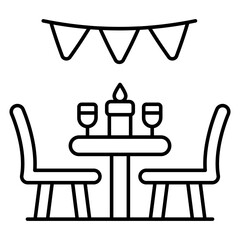 Premium design icon of patio