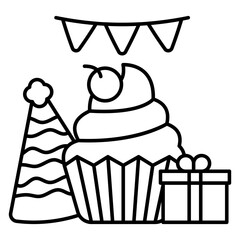 Creative design icon of celebration