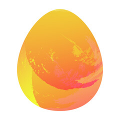 Egg with hand drawn watercolor texture yellow color style for greeting card, promotion, party poster, tag, decoration, banner sale, stamp, label, special offer vector