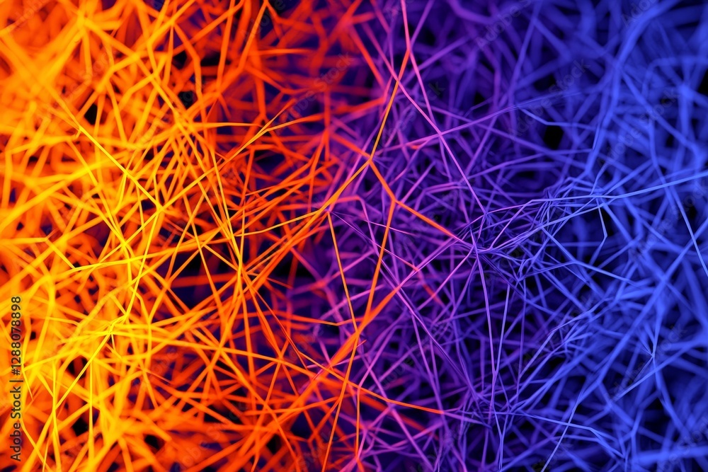 Poster a digital background of abstract technology is rendered in 3d, displaying connecting dots and lines 