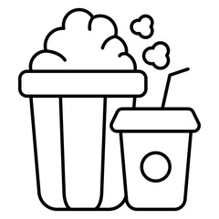 A trendy design icon of snacks