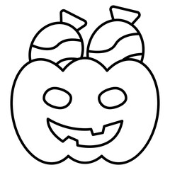 Modern design icon of Halloween pumpkin