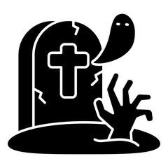 An icon design of graveyard