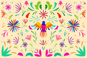 flat-embroidery-mexican-floral-background