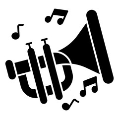 Premium design icon of french horn
