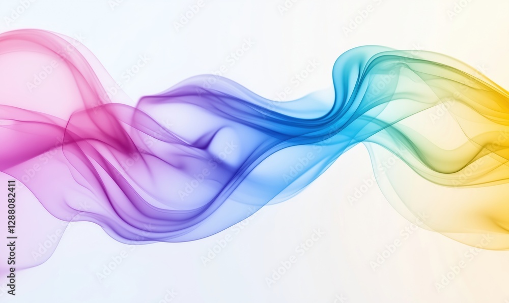 Aufkleber colorful abstract wave design with smooth flowing lines and gradients
