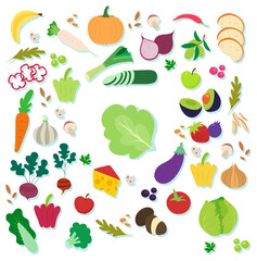 Flat food background 02