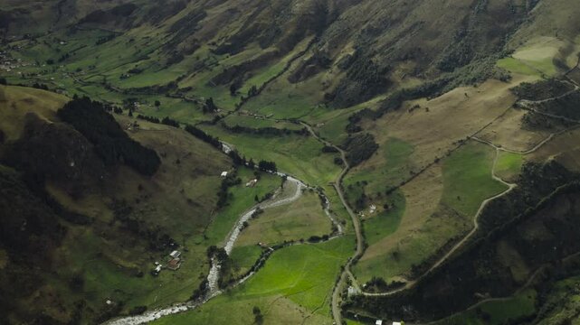 Aerial shot, El Cajas National Park, Cuenca, Ecuador.
