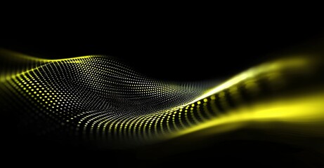 Fototapeta premium A magical background of energetic lines features abstract flying waves that glow in shades of yellow and orange