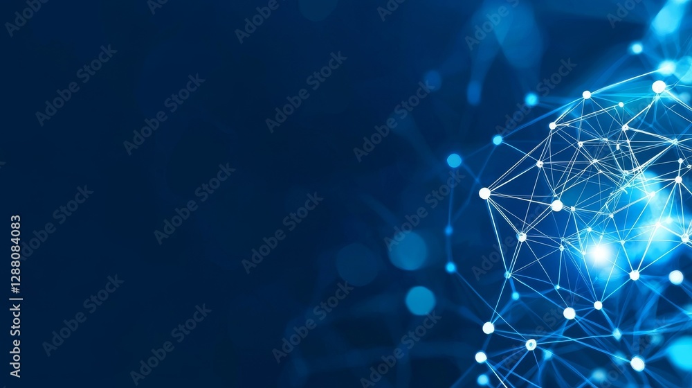 Poster abstract blue tech concepts are used to represent digital innovation in backgrounds related to busin