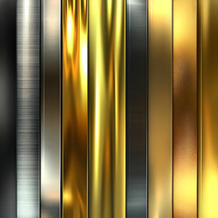 Yellow-gold metallic gradient set, smooth transitions with glossy and reflective effects, luxurious shine and depth, perfect for premium design projects