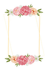 Floral frame wreaths set frame watercolor flowers 02