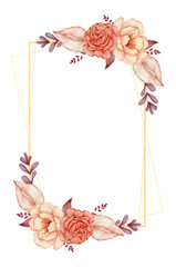 Floral frame wreaths set frame watercolor flowers 04