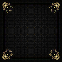 Floral pattern vintage frame 01