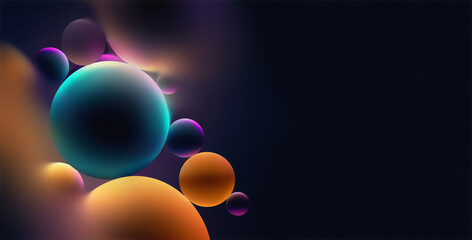Colorful Abstract Spheres Create a Captivating Background