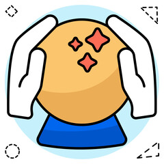 A beautiful design icon of magic globe