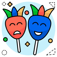 Creative design icon of Halloween lollipops