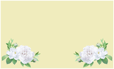 Flower wedding invitation card template vector 01