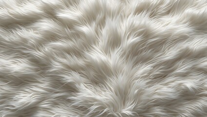 Fototapeta premium Delicate White Faux Fur Texture Close-Up, Soft Plush Animal-Like Textile Background, Ideal for Cosmetic & Jewelry Product Photography