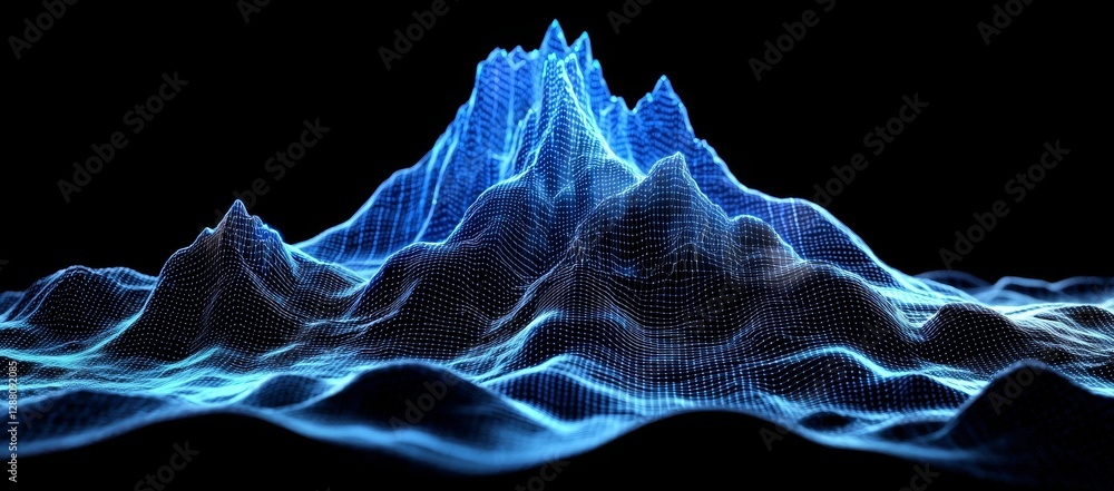 Aufkleber a futuristic data transfer concept wallpaper features neon wave lines and bokeh lights on an abstrac