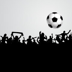 Football fans crowd 01