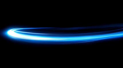 Abstract blue light trails background dynamic design energy speed motion glow dark wave lines curve