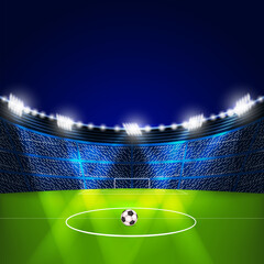 Football stadium background realistic style 01