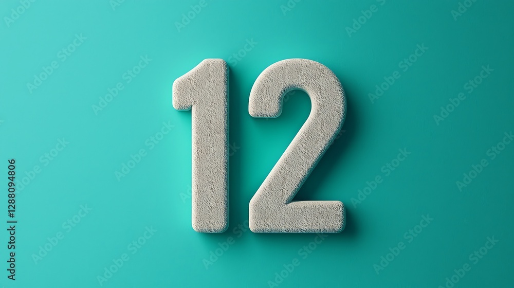 Aufkleber a textured number 
