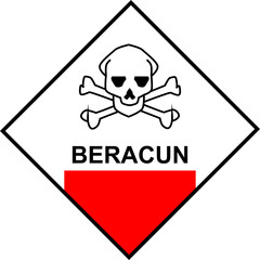 Vector toxic hazardous waste symbol 