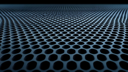 Dark Grey Metal Texture with Circular Holes Pattern