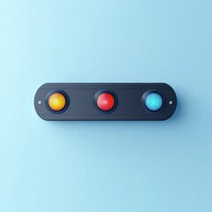 Modern LED Light Panel on Light Blue Surface