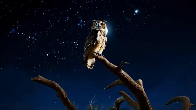 Owl horizontal slow motion high resolution cinematic animal video, Animation high resolution cinematic Creative 4k video, Young chimpanzee sitting on forest floor
