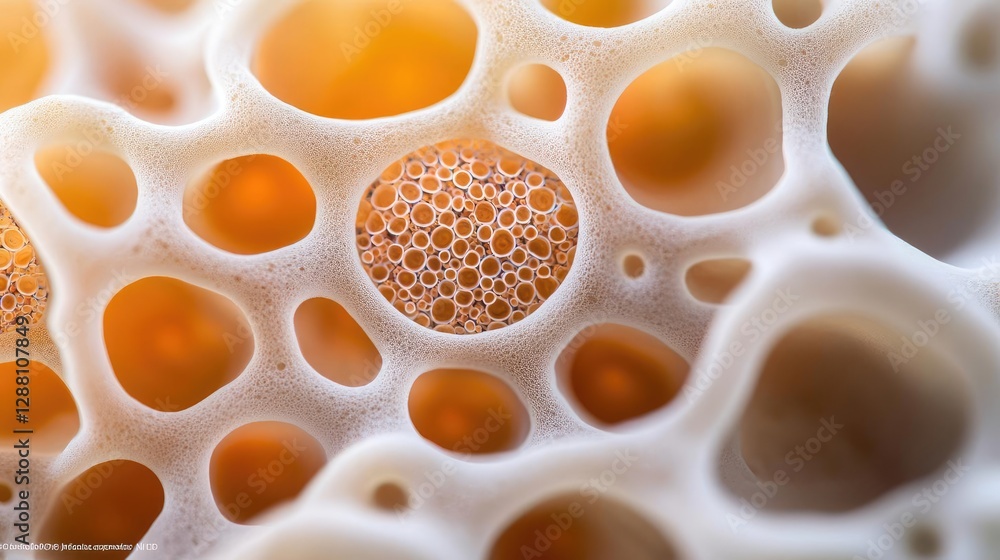 Poster ocean acidification concept. close-up of cellular structures showcasing unique patterns and textures