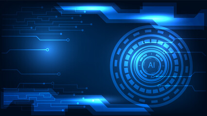 Futuristic Circuit Board Design Vector Abstract mesh line, Illustration high AI computer and Communication technology