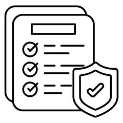 Creative design icon of secure checklist