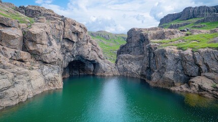 Rocky Mountain Lake Landscape