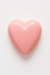 Fototapeta premium Heart made of candy is on a pink background