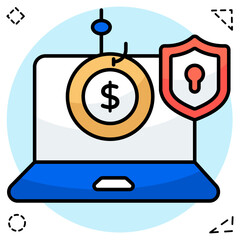 Premium design icon of phishing money