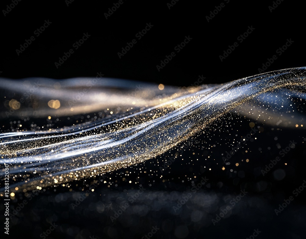 Poster the design element consists of a gold glitter texture and a golden grainy abstract texture set again